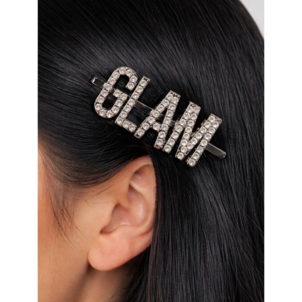 Kitsch x Justine Marjan Colab GLAM Rhinestone Hair Clip Pin NWT 90’s Chic - Picture 2 of 5